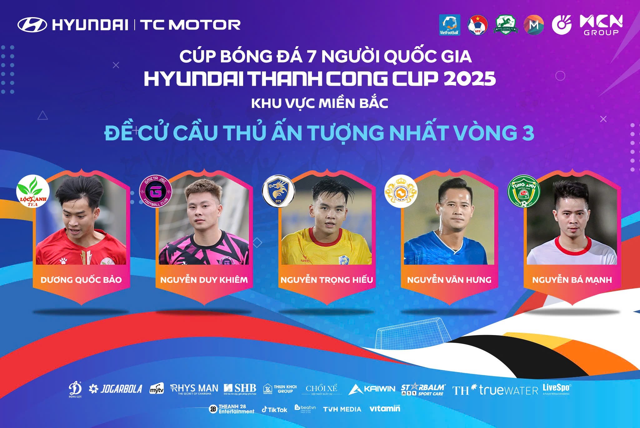 Bình chọn cầu thủ ấn tượng vòng 3 VSC-S5 khu vực miền Bắc